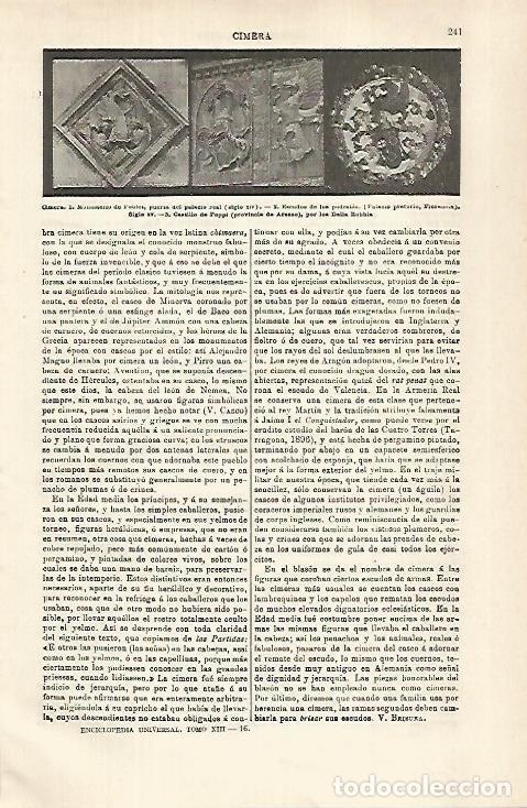 Otros art&iacute;culos de coleccionismo en papel: LAMINA ESPASA 29285: Cimera - Varios