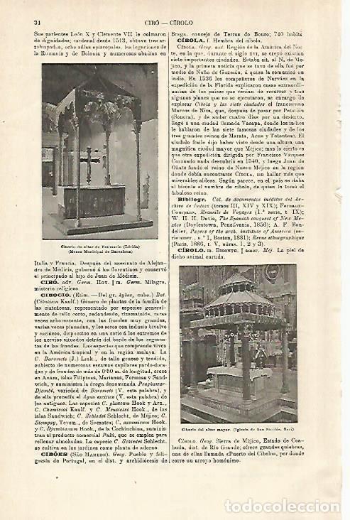 Otros art&iacute;culos de coleccionismo en papel: LAMINA ESPASA 29255: Ciborio de la iglesia de San Nicolas en Bari - Varios
