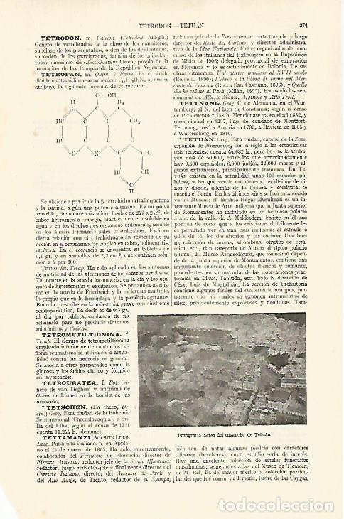 Otros art&iacute;culos de coleccionismo en papel: LAMINA ESPASA 29229: Fotografia aerea de Tetuan Marruecos - Varios