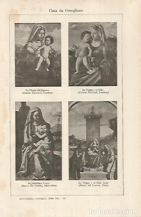 Otros art&iacute;culos de coleccionismo en papel: LAMINA ESPASA 29282: Obras de Cima da Conegliano - Varios