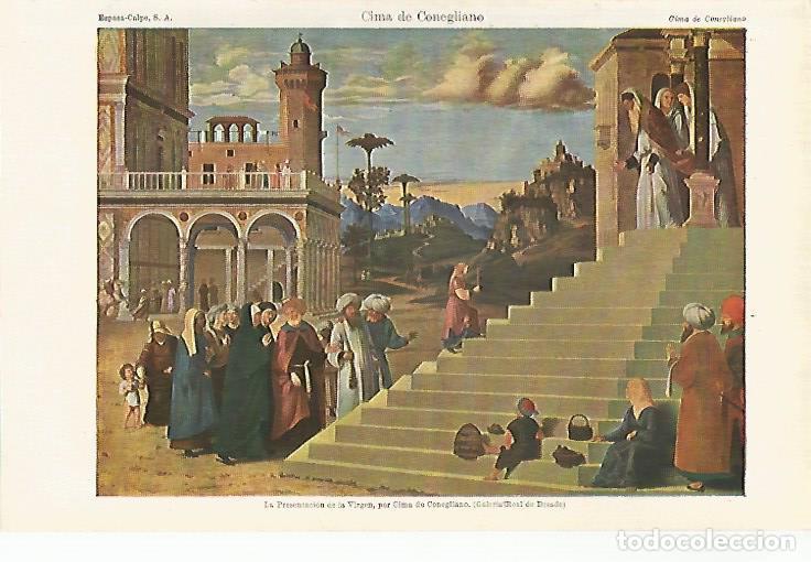 Otros art&iacute;culos de coleccionismo en papel: LAMINA ESPASA 29292: La Presentacion de la Virgen por Cima da Coneglino - Varios