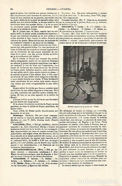 Otros art&iacute;culos de coleccionismo en papel: LAMINA ESPASA 29262: Soldado espa&ntilde;ol de la seccion de ciclistas - Varios