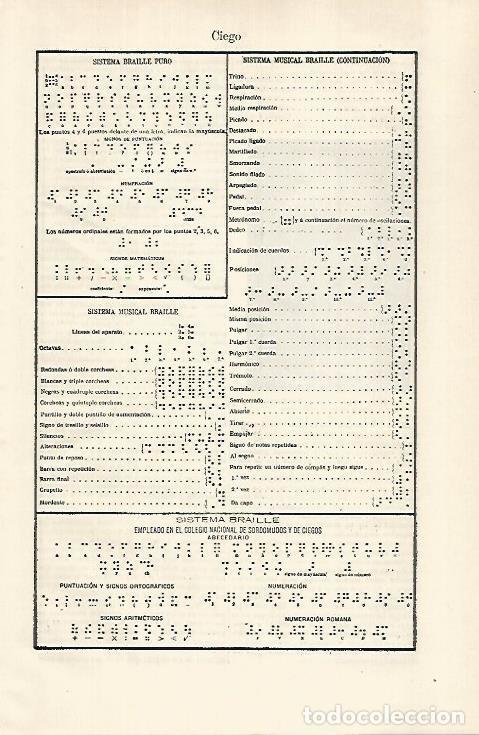 Otros art&iacute;culos de coleccionismo en papel: LAMINA ESPASA 29268: Sistema Braille - Varios