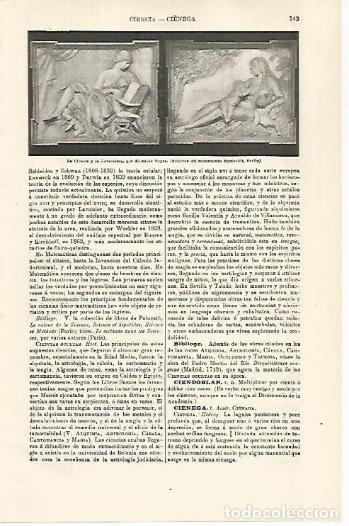Otros art&iacute;culos de coleccionismo en papel: LAMINA ESPASA 29273: La Ciencia y la Naturaleza por R. Begas - Varios