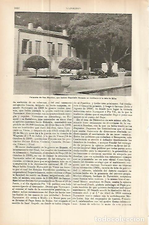Otros art&iacute;culos de coleccionismo en papel: LAMINA ESPASA 10710: Palacete de San Martino isla de Elba - Varios