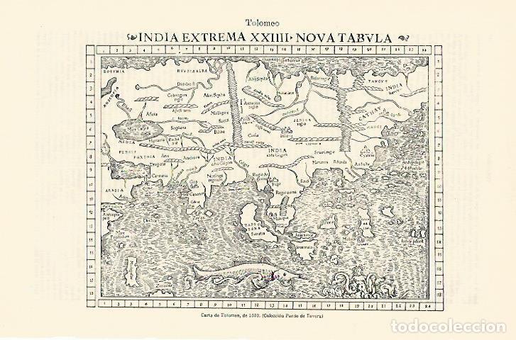 Otros art&iacute;culos de coleccionismo en papel: LAMINA ESPASA 1280: Carta de Tolomeo 1552 - Varios Autores