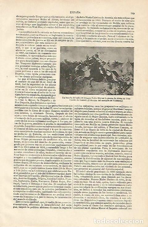 Otros art&iacute;culos de coleccionismo en papel: LAMINA ESPASA 10242: La haza&ntilde;a del cabo de husares Pedro Mur en la guerra de Africa de 1860 por Gisb