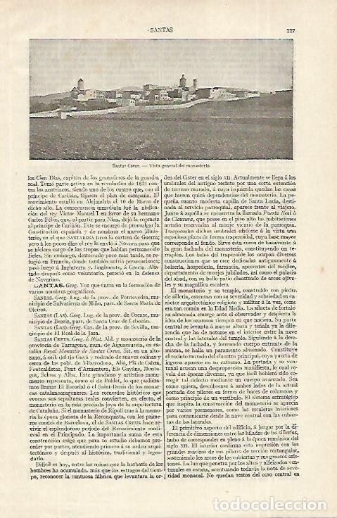 Otros art&iacute;culos de coleccionismo en papel: LAMINA ESPASA 12256: Monasterio de Santes Creus Tarragona - Varios