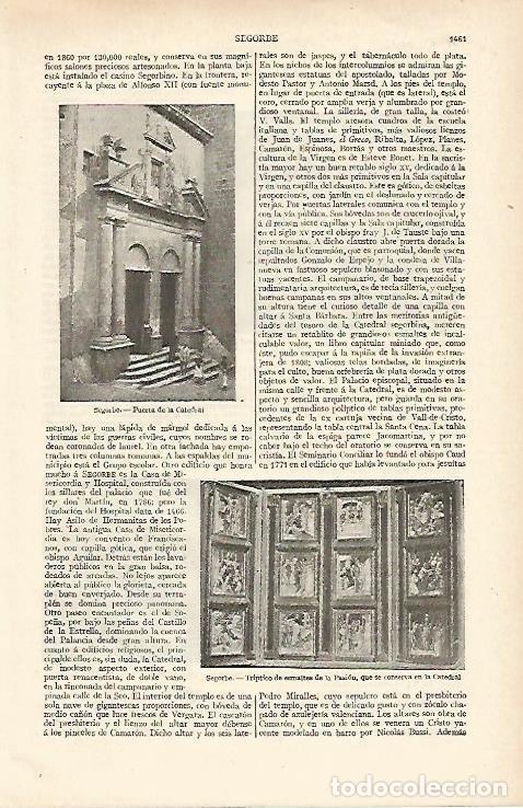 Otros art&iacute;culos de coleccionismo en papel: LAMINA ESPASA 12510: Puerta de la Catedral de Segorbe Castellon - Varios