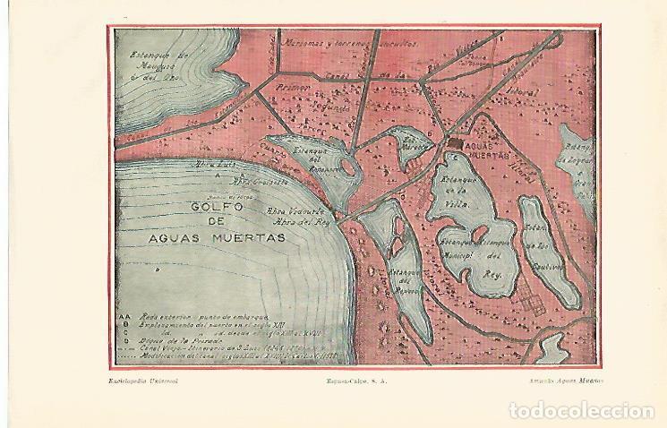 Otros art&iacute;culos de coleccionismo en papel: LAMINA ESPASA 12656: Mapa de Aguas Muertas Francia - Varios
