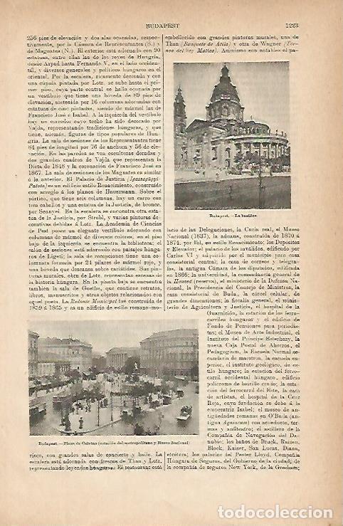 Otros art&iacute;culos de coleccionismo en papel: LAMINA ESPASA 11848: Basilica y plaza de Calvino en Budapest Hungria - Varios