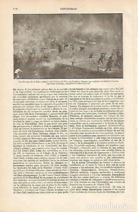 Otros art&iacute;culos de coleccionismo en papel: LAMINA ESPASA 12149: Alumnos de la Universidad de Londres - Varios