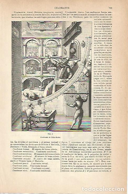 Otros art&iacute;culos de coleccionismo en papel: LAMINA ESPASA 14293: Cuadrante de Ticho Brahe - Varios