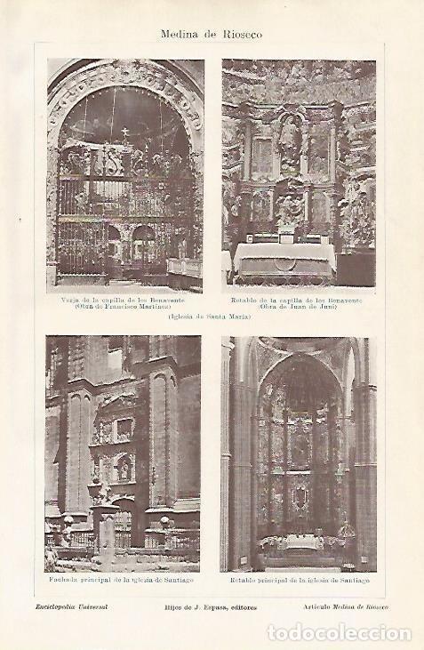 Otros art&iacute;culos de coleccionismo en papel: LAMINA ESPASA 11615: Iglesia de Santa Maria de Medina de Rioseco - Varios