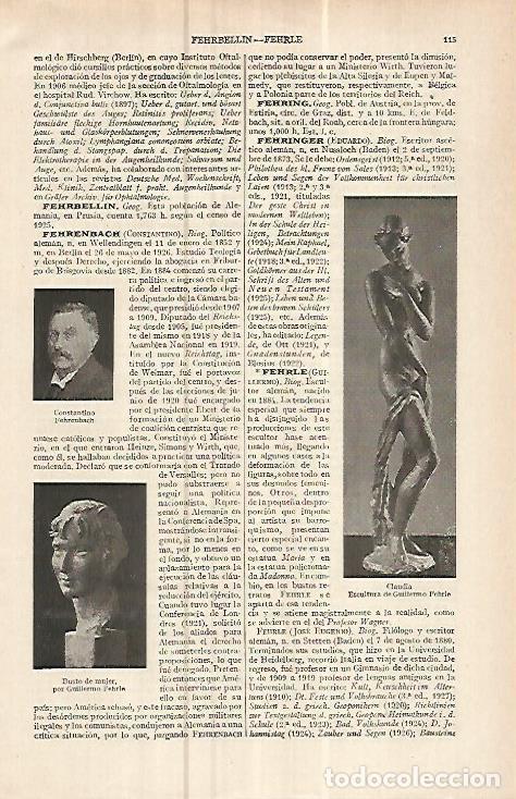 Otros art&iacute;culos de coleccionismo en papel: LAMINA ESPASA 16068: Claudia escultura de Fehrle - Varios