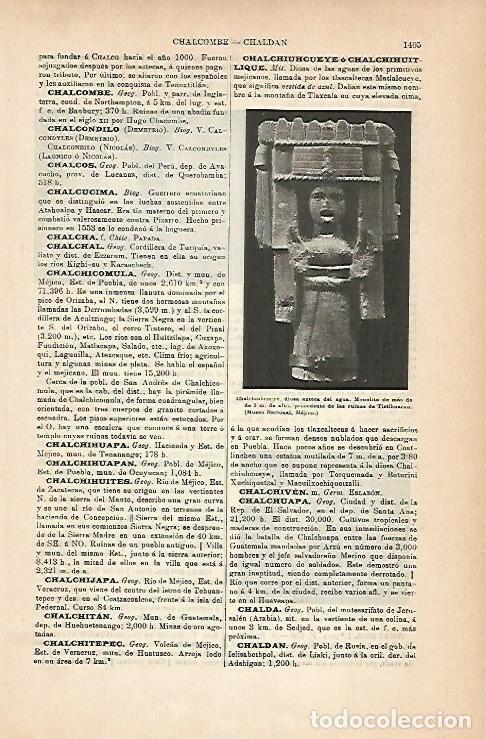 Otros art&iacute;culos de coleccionismo en papel: LAMINA ESPASA 14411: Diosa azteca Chalchiucueye - Varios