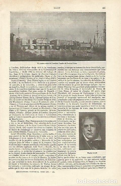 Otros art&iacute;culos de coleccionismo en papel: LAMINA ESPASA 12435: El puente viejo de Londres por S. Scott - Varios