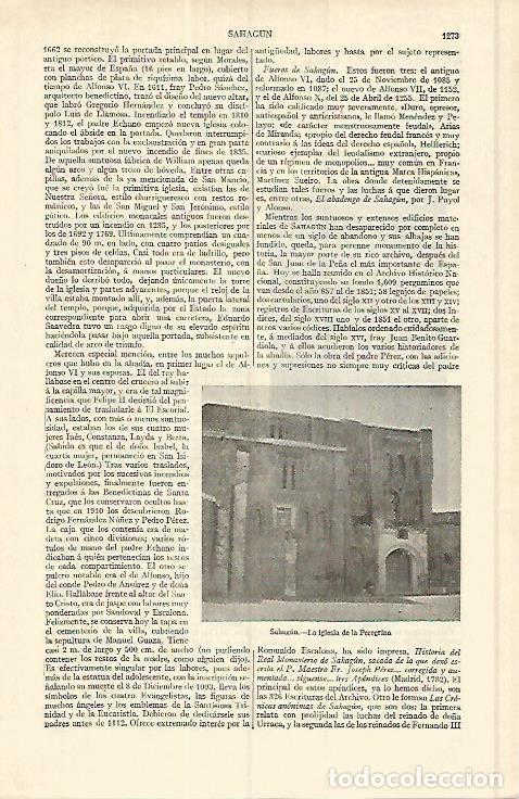 Otros art&iacute;culos de coleccionismo en papel: LAMINA ESPASA 17154: Iglesia de la Peregrina en Sahagun Leon - Varios
