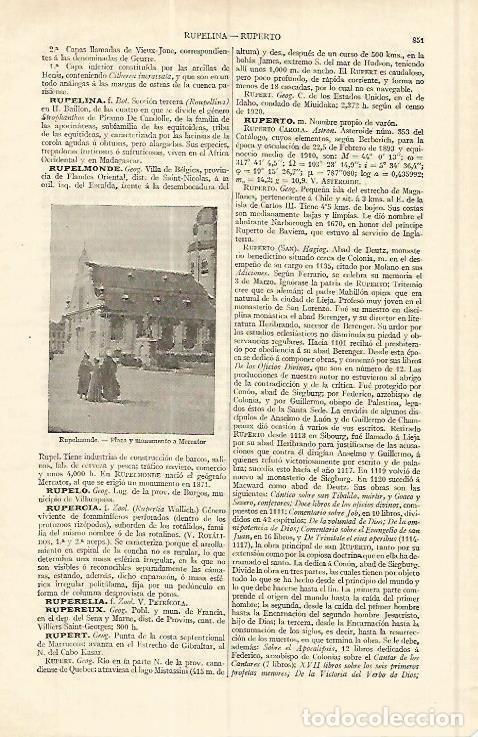 Otros art&iacute;culos de coleccionismo en papel: LAMINA ESPASA 17064: Plaza de Rupelmonde Belgica - Varios