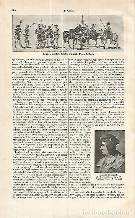 Otros art&iacute;culos de coleccionismo en papel: LAMINA ESPASA 17237: Guerreros espa&ntilde;oles del siglo XVI - Varios