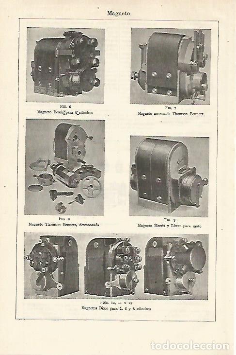 Otros art&iacute;culos de coleccionismo en papel: LAMINA ESPASA 18513: Magnetos Dixie para varios cilindros - Varios