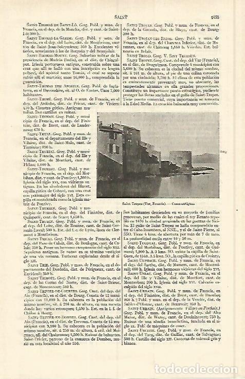 Otros art&iacute;culos de coleccionismo en papel: LAMINA ESPASA 17225: Casas antiguas de Saint Tropez - Varios
