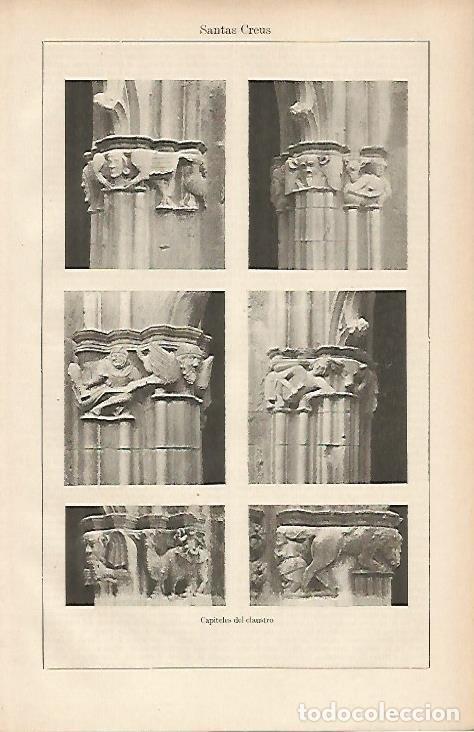 Otros art&iacute;culos de coleccionismo en papel: LAMINA ESPASA 19440: Capiteles del Claustro de Santes Creus - Varios