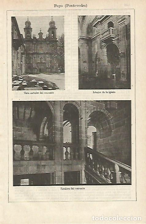 Otros art&iacute;culos de coleccionismo en papel: LAMINA ESPASA 17272: Vistas del Convento de Poyo en Pontevedra - Varios