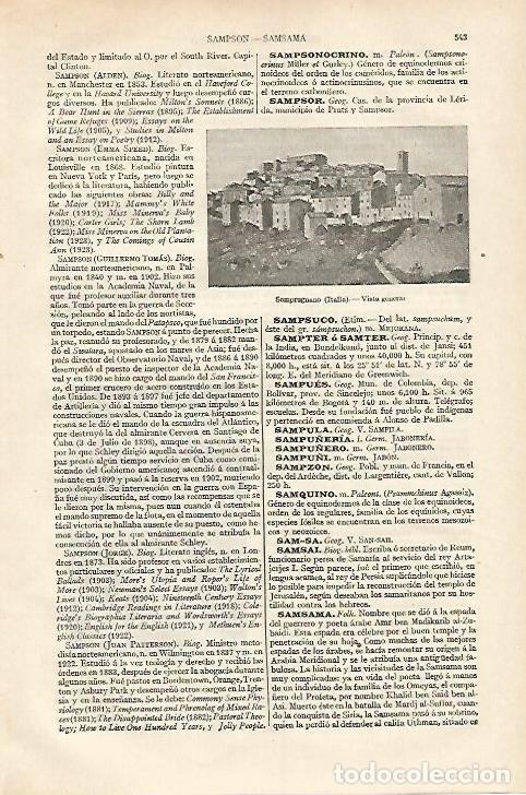 Otros art&iacute;culos de coleccionismo en papel: LAMINA ESPASA 18252: Vista de Samprugnano Italia - Varios