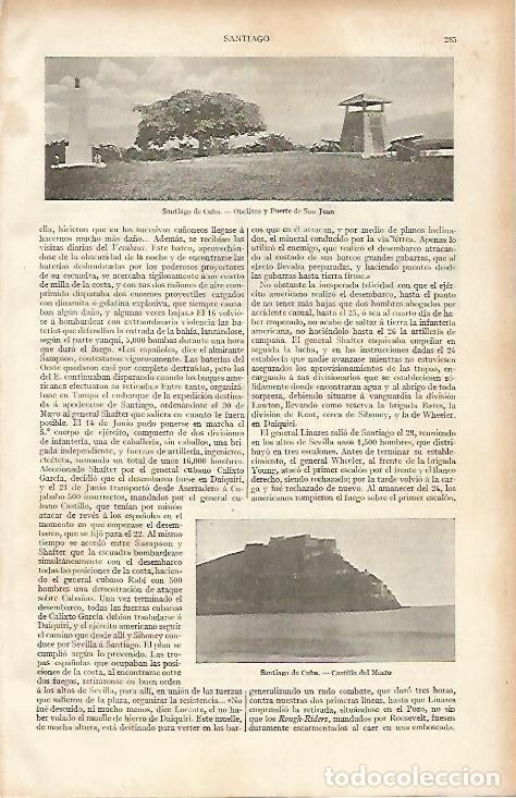 Otros art&iacute;culos de coleccionismo en papel: LAMINA ESPASA 19456: Fuerte de San Juan en Santiago de Cuba - Varios