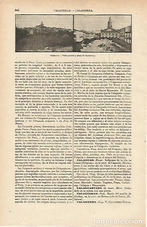 Otros art&iacute;culos de coleccionismo en papel: LAMINA ESPASA 14684: Vista general de Calahorra Logro&ntilde;o - Varios