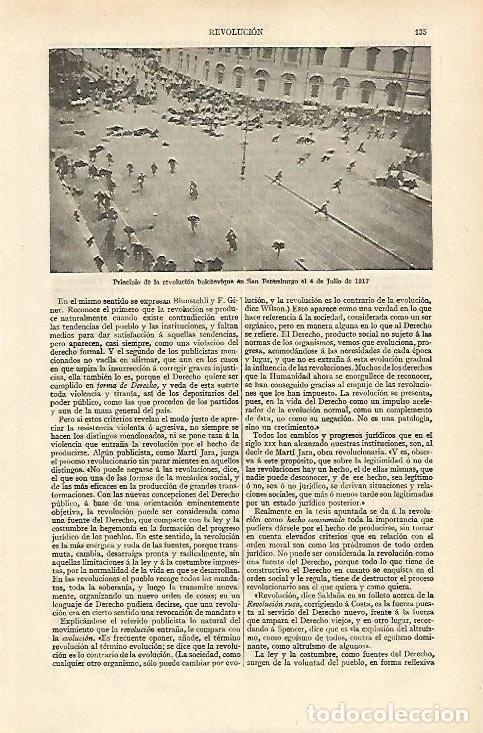 Otros art&iacute;culos de coleccionismo en papel: LAMINA ESPASA 13552: San Petersburgo el 4 de julio de 1917 - Varios
