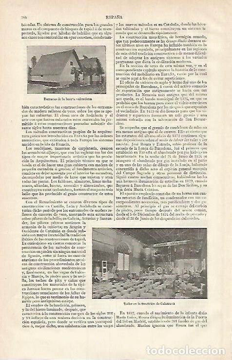 Otros art&iacute;culos de coleccionismo en papel: LAMINA ESPASA 15600: Barracas de Valencia - Varios