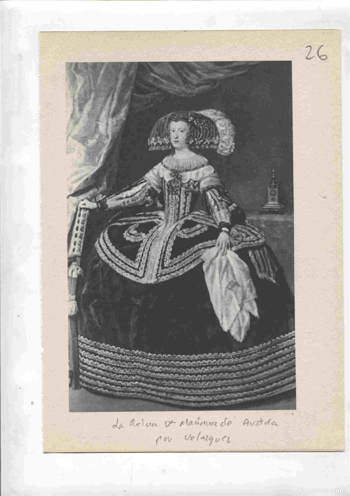Otros art&iacute;culos de coleccionismo en papel: Lamina 26: la reina D.Mariana de Austria (Velazquez) y La infanta D.Margarita de Austria (Velazquez)