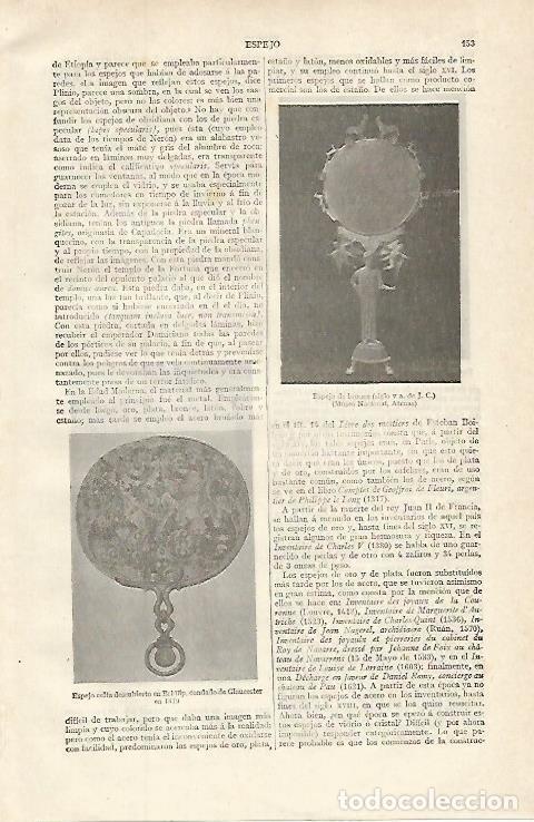 Otros art&iacute;culos de coleccionismo en papel: LAMINA ESPASA 16248: Espejo de bronce del siglo V a. C. - Varios