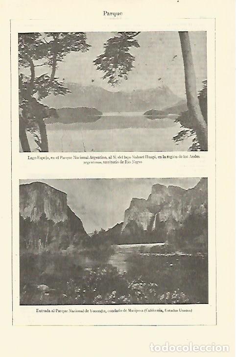Otros art&iacute;culos de coleccionismo en papel: LAMINA ESPASA 23377: Lago Espejo en el Parque Nacional Argentino - Varios