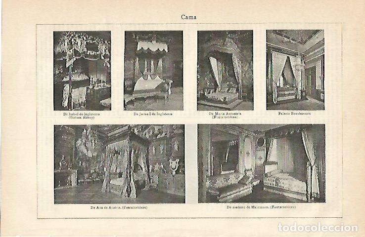 Otros art&iacute;culos de coleccionismo en papel: LAMINA De ESPASA 00174: Cama - Varios autores