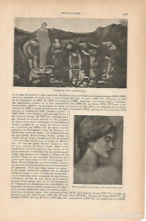 Otros art&iacute;culos de coleccionismo en papel: LAMINA ESPASA 11917: El espejo de Venus por Burne Jones - Varios