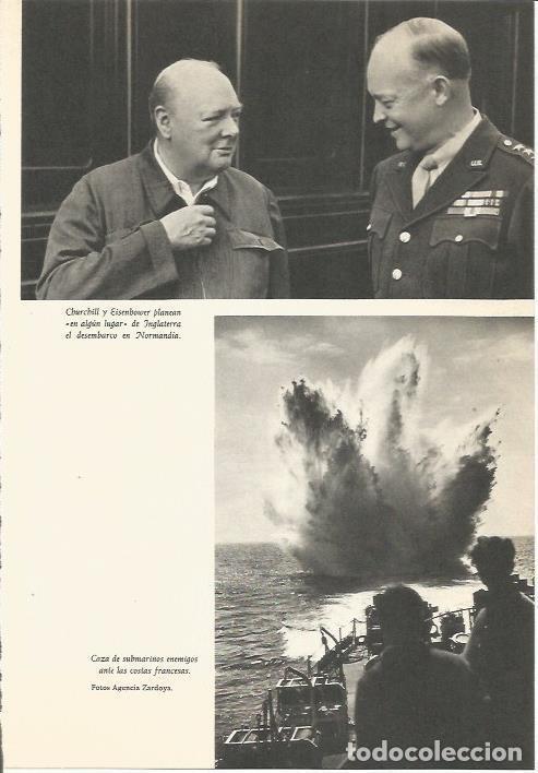Otros art&iacute;culos de coleccionismo en papel: LAMINA 24678: Churchill y Eisenhower planeando el desembarco de Normandia - Martin de Piquer