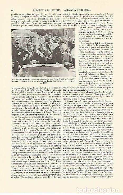 Otros art&iacute;culos de coleccionismo en papel: LAMINA ESPASA 29312: Kennedy con el alcalde W. Brandt y el Canciller Adenauer - Varios