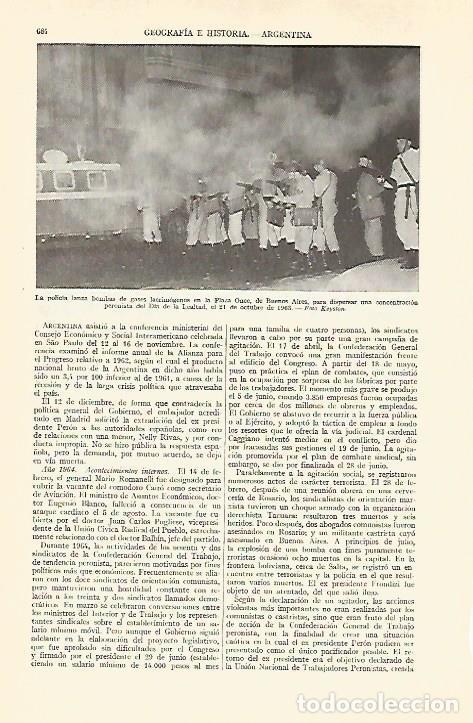 Otros art&iacute;culos de coleccionismo en papel: LAMINA ESPASA 29322: Disturbios en la Plaza Once de Buenos Aires 1963 - Varios