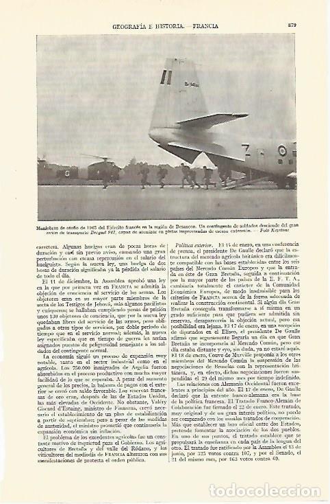 Otros art&iacute;culos de coleccionismo en papel: LAMINA ESPASA 29381: Maniobras del Ejercito de Francia - Varios