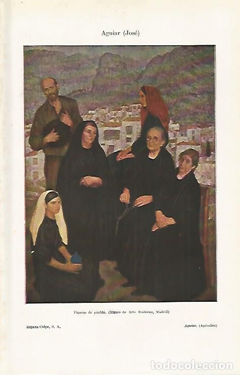 Otros art&iacute;culos de coleccionismo en papel: LAMINA ESPASA 19013: Figuras de pueblo por Jose Aguiar - Varios