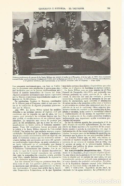 Otros art&iacute;culos de coleccionismo en papel: LAMINA ESPASA 29353: Conferencia de prensa de la Junta Militar de El Salvador - Varios
