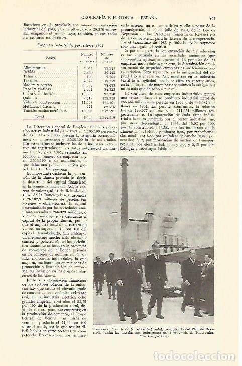 Otros art&iacute;culos de coleccionismo en papel: LAMINA ESPASA 29358: L. Lopez Rodo ministro del Plan de Desarrollo en 1964 - Varios