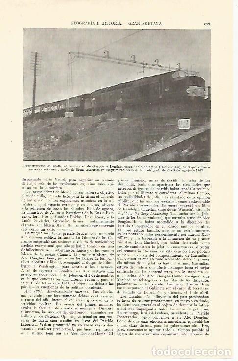 Otros art&iacute;culos de coleccionismo en papel: LAMINA ESPASA 29388: Reconstruccion del asalto al tren de correos de Glasgow a Londres en 1963 - Var