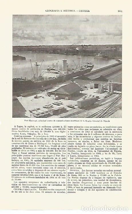 Otros art&iacute;culos de coleccionismo en papel: LAMINA ESPASA 29436: Port Harcourt Nigeria - Varios