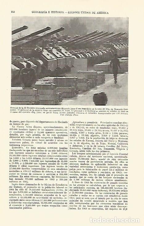 Otros art&iacute;culos de coleccionismo en papel: LAMINA ESPASA 29370: Material de la II Division del Ejercito de Estados Unidos - Varios