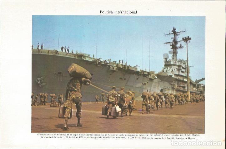 Otros art&iacute;culos de coleccionismo en papel: LAMINA ESPASA 36213: Salida de Vietnam de tropas de Estados Unidos - Varios