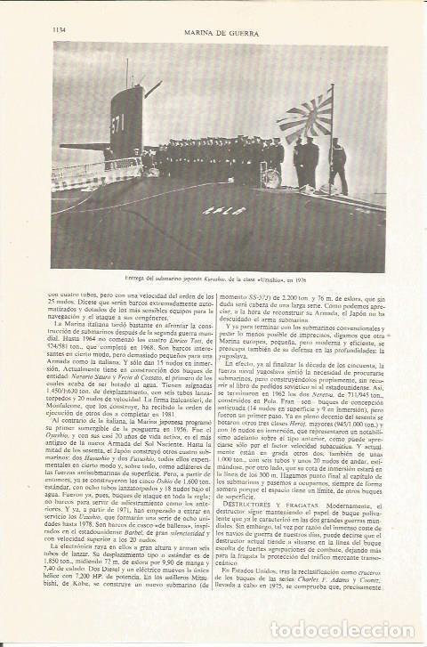 Otros art&iacute;culos de coleccionismo en papel: LAMINA ESPASA 36182: Entrega del submarino japones Karoshio - Varios
